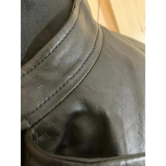 Michael Kors Real Leather Moto Jacket Asymmetrical Zip Black NWT $250 - 1X AS IS - Picture 12 of 16